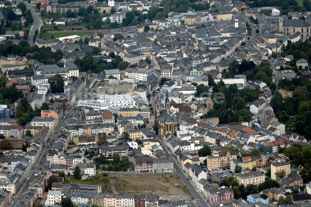 Hof aus der Vogelperspektive: Stadtansicht vom Innenstadtbereich in Hof im Bundesland Bayern, Deutschland