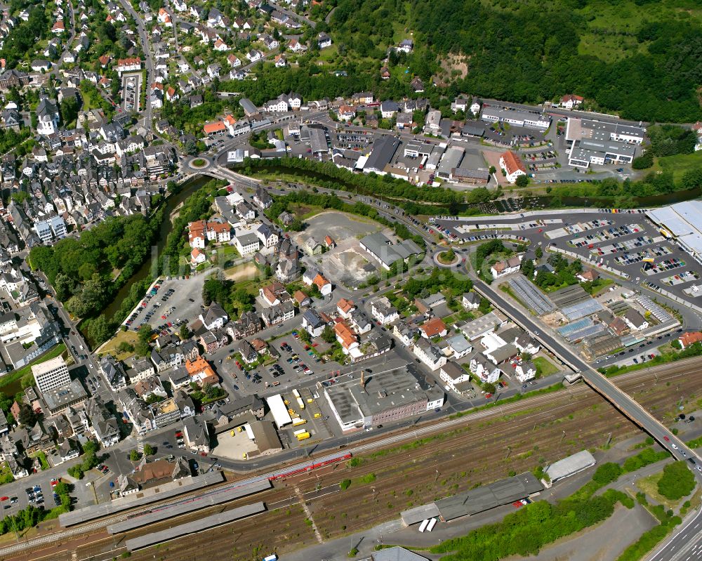 Luftaufnahme Hörbach - Stadtansicht vom Innenstadtbereich in Hörbach im Bundesland Hessen, Deutschland