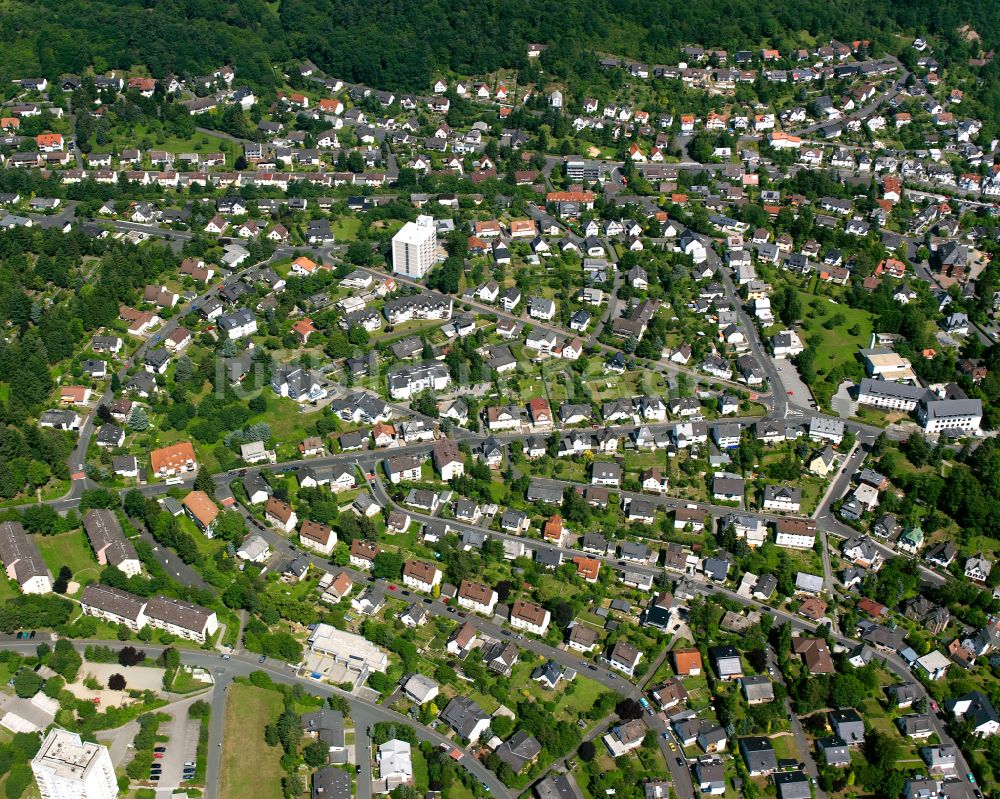 Luftaufnahme Hörbach - Stadtansicht vom Innenstadtbereich in Hörbach im Bundesland Hessen, Deutschland