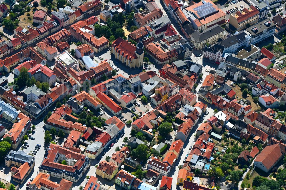 Luftaufnahme Ilmenau - Stadtansicht vom Innenstadtbereich in Ilmenau im Bundesland Thüringen, Deutschland