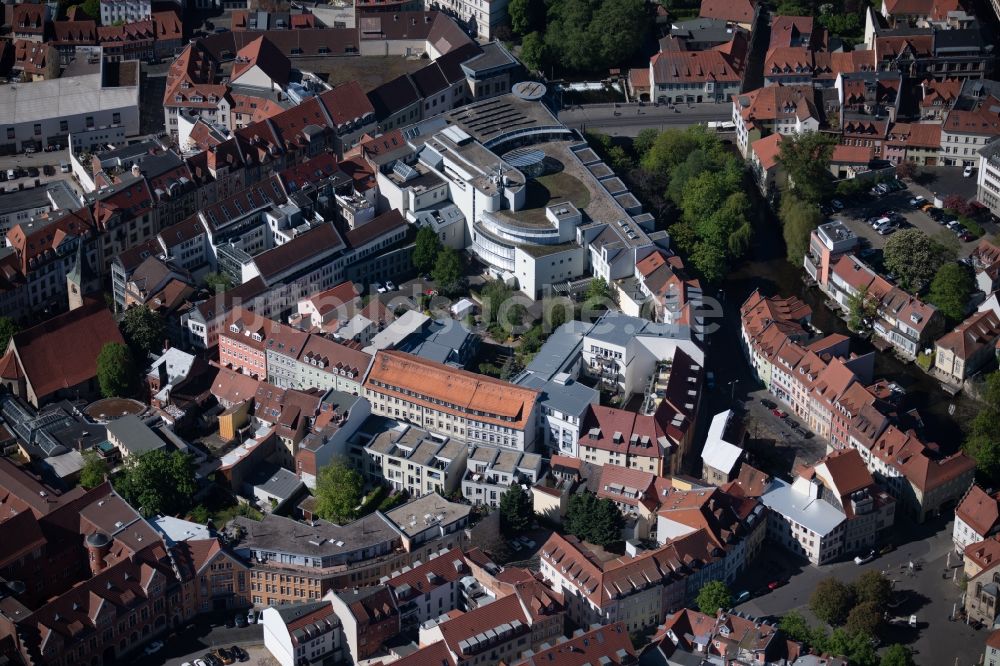 Luftaufnahme Erfurt - Stadtansicht vom Innenstadtbereich am Junkersand in Erfurt im Bundesland Thüringen, Deutschland