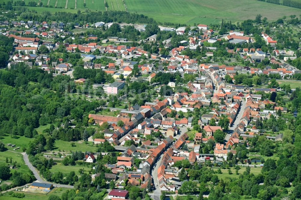 Kalbe (Milde) aus der Vogelperspektive: Stadtansicht vom Innenstadtbereich in Kalbe (Milde) im Bundesland Sachsen-Anhalt, Deutschland