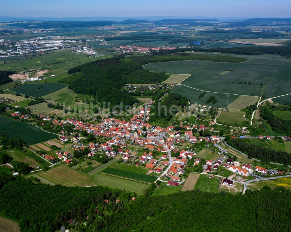 Luftaufnahme Kallmerode - Stadtansicht vom Innenstadtbereich in Kallmerode im Bundesland Thüringen, Deutschland