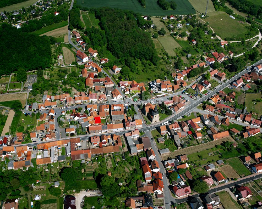 Kallmerode von oben - Stadtansicht vom Innenstadtbereich in Kallmerode im Bundesland Thüringen, Deutschland