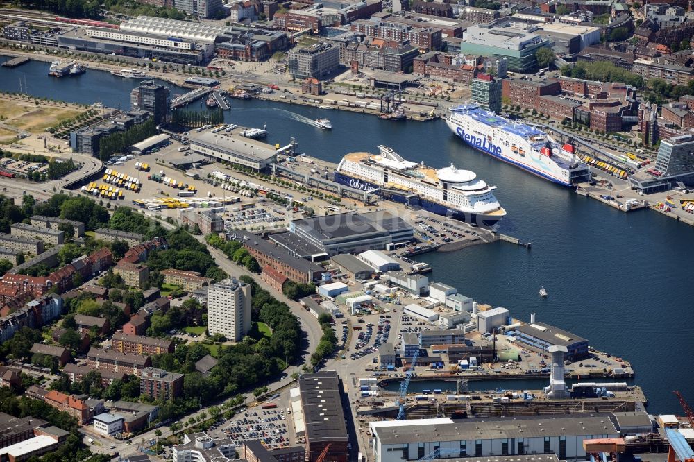 Luftaufnahme Kiel - Stadtansicht vom Innenstadtbereich in Kiel im Bundesland Schleswig-Holstein