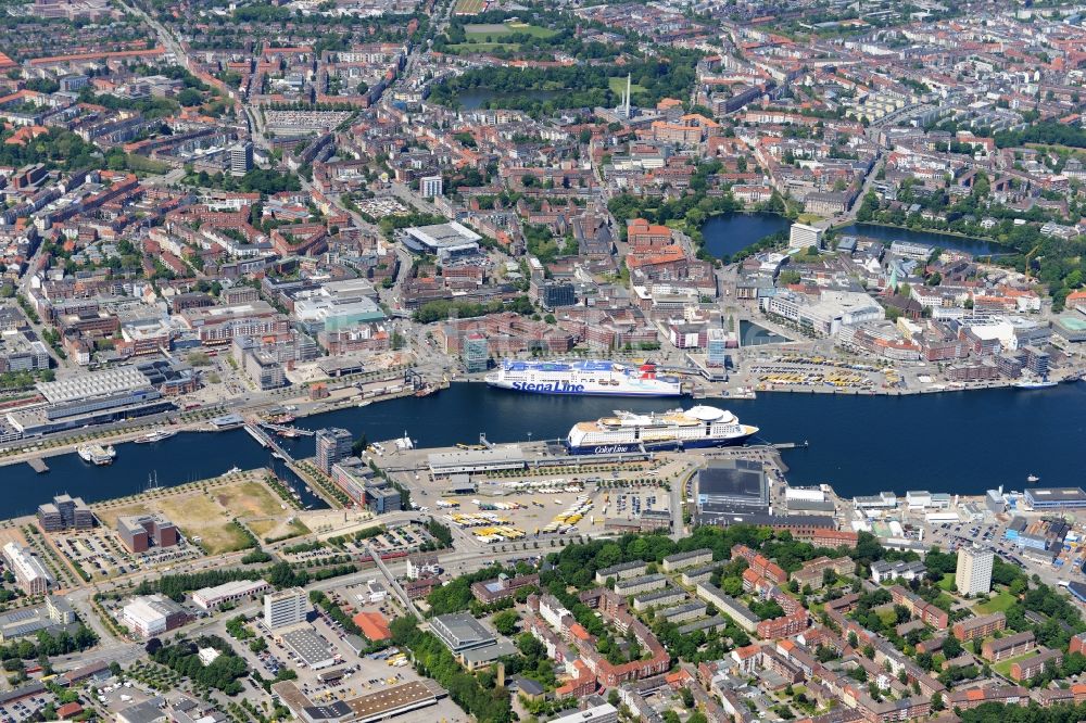 Kiel aus der Vogelperspektive: Stadtansicht vom Innenstadtbereich in Kiel im Bundesland Schleswig-Holstein