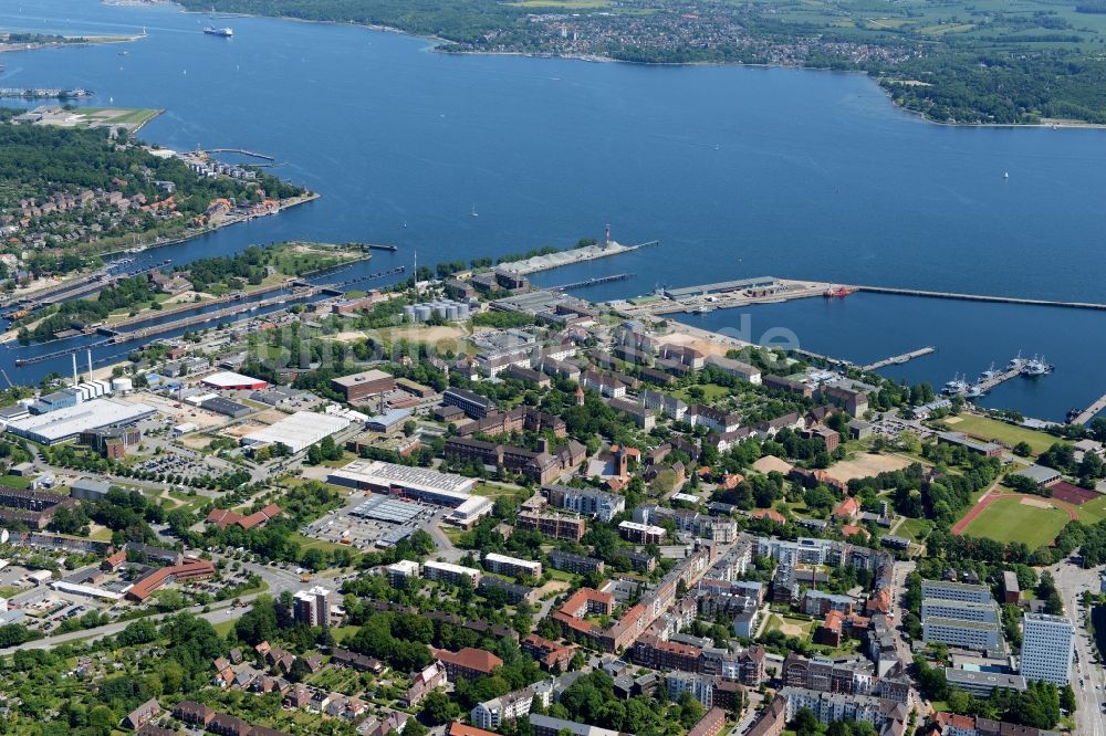 Luftaufnahme Kiel - Stadtansicht vom Innenstadtbereich in Kiel im Bundesland Schleswig-Holstein