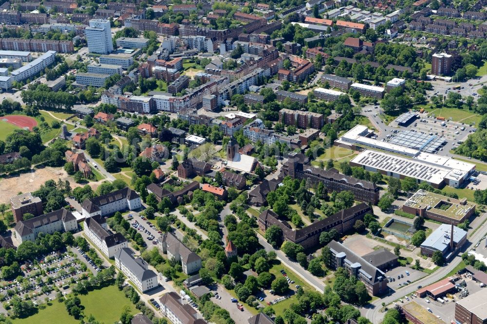 Kiel von oben - Stadtansicht vom Innenstadtbereich in Kiel im Bundesland Schleswig-Holstein