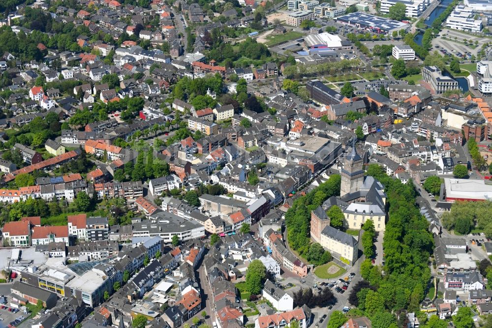 Kleve von oben - Stadtansicht vom Innenstadtbereich in Kleve im Bundesland Nordrhein-Westfalen, Deutschland