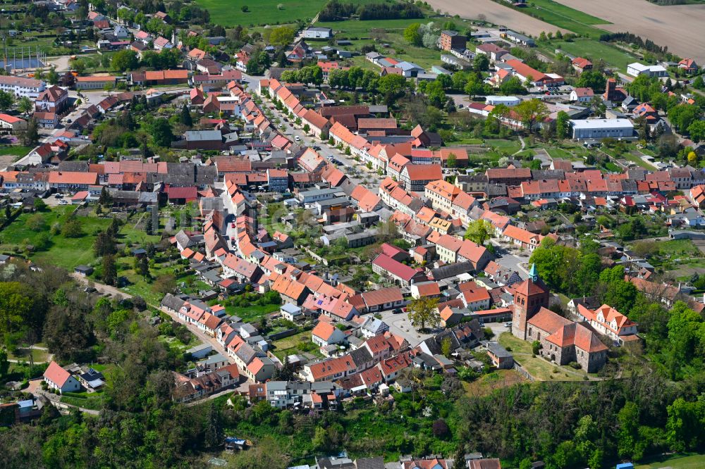 Luftbild Klietz - Stadtansicht vom Innenstadtbereich in Klietz im Bundesland Sachsen-Anhalt, Deutschland