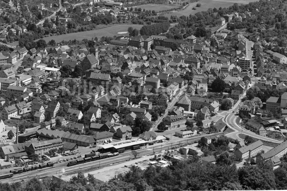 Luftbild Künzelsau - Stadtansicht vom Innenstadtbereich in Künzelsau im Bundesland Baden-Württemberg, Deutschland