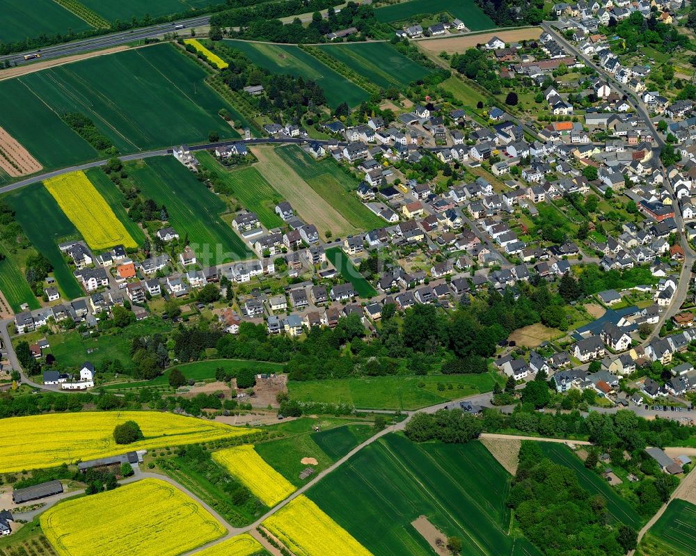 Koblenz, Rübenach von oben - Stadtansicht vom Innenstadtbereich in Koblenz, Rübenach im Bundesland Rheinland-Pfalz