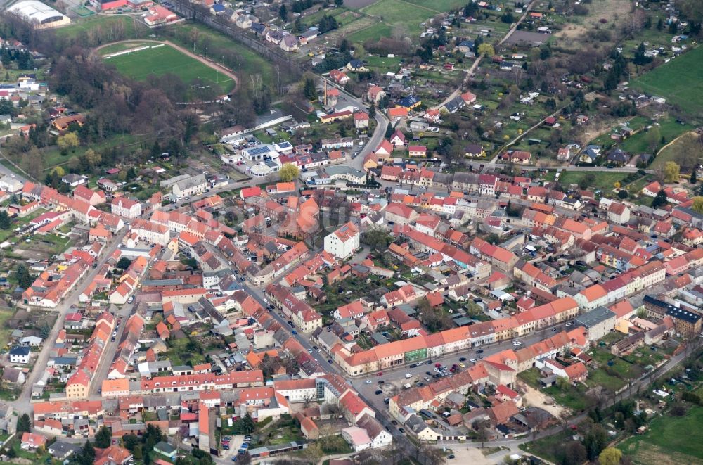 Kremmen aus der Vogelperspektive: Stadtansicht vom Innenstadtbereich in Kremmen im Bundesland Brandenburg