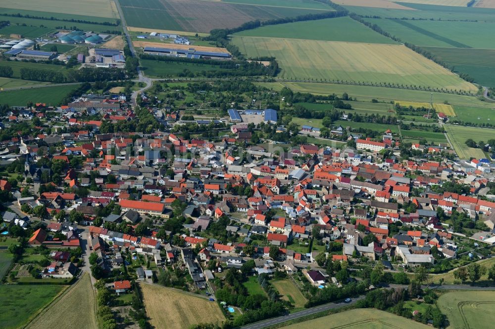 Luftbild Kroppenstedt - Stadtansicht vom Innenstadtbereich in Kroppenstedt im Bundesland Sachsen-Anhalt, Deutschland