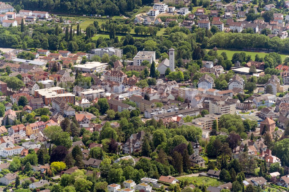 Lahr/Schwarzwald aus der Vogelperspektive: Stadtansicht vom Innenstadtbereich in Lahr/Schwarzwald im Bundesland Baden-Württemberg, Deutschland