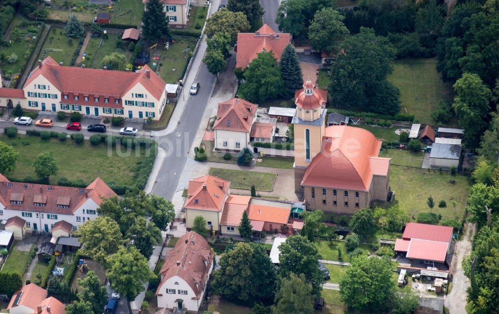 Luftaufnahme Lauta - Stadtansicht vom Innenstadtbereich in Lauta im Bundesland Sachsen