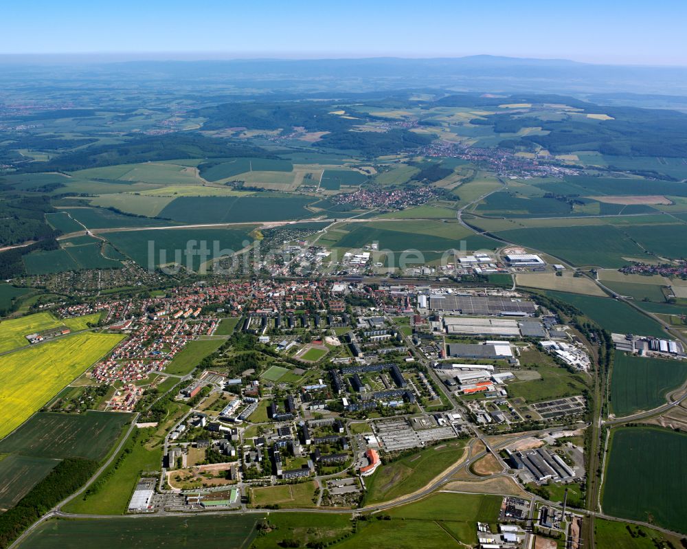 Luftbild Leinefelde - Stadtansicht vom Innenstadtbereich in Leinefelde im Bundesland Thüringen, Deutschland