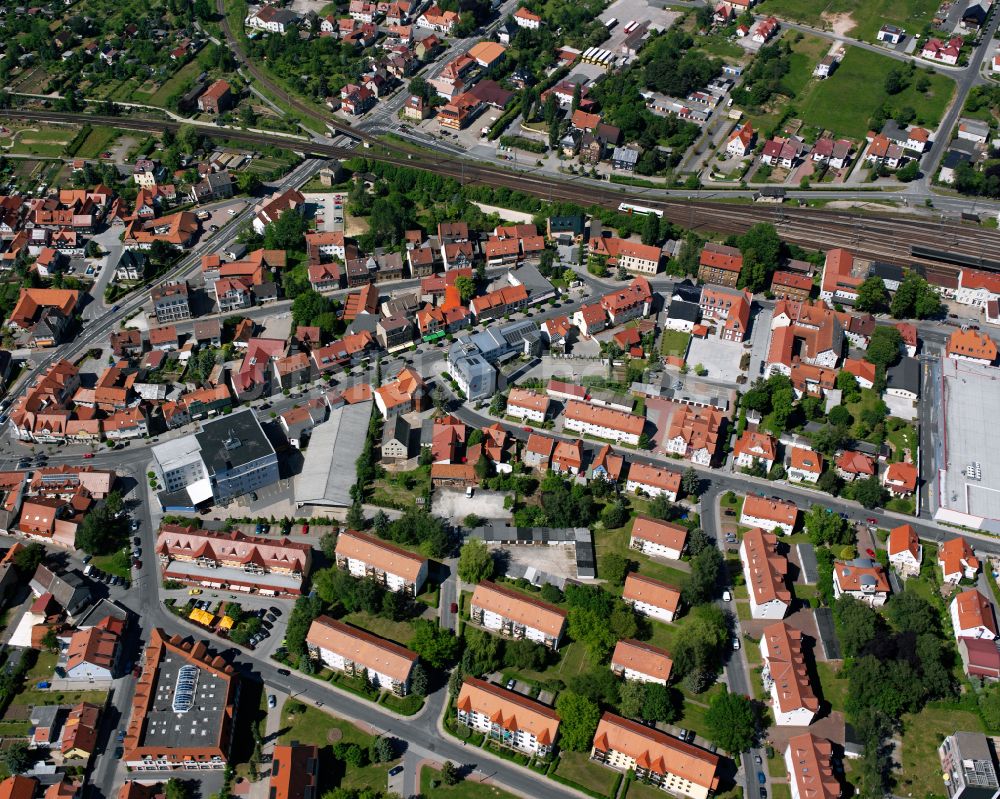 Leinefelde aus der Vogelperspektive: Stadtansicht vom Innenstadtbereich in Leinefelde im Bundesland Thüringen, Deutschland