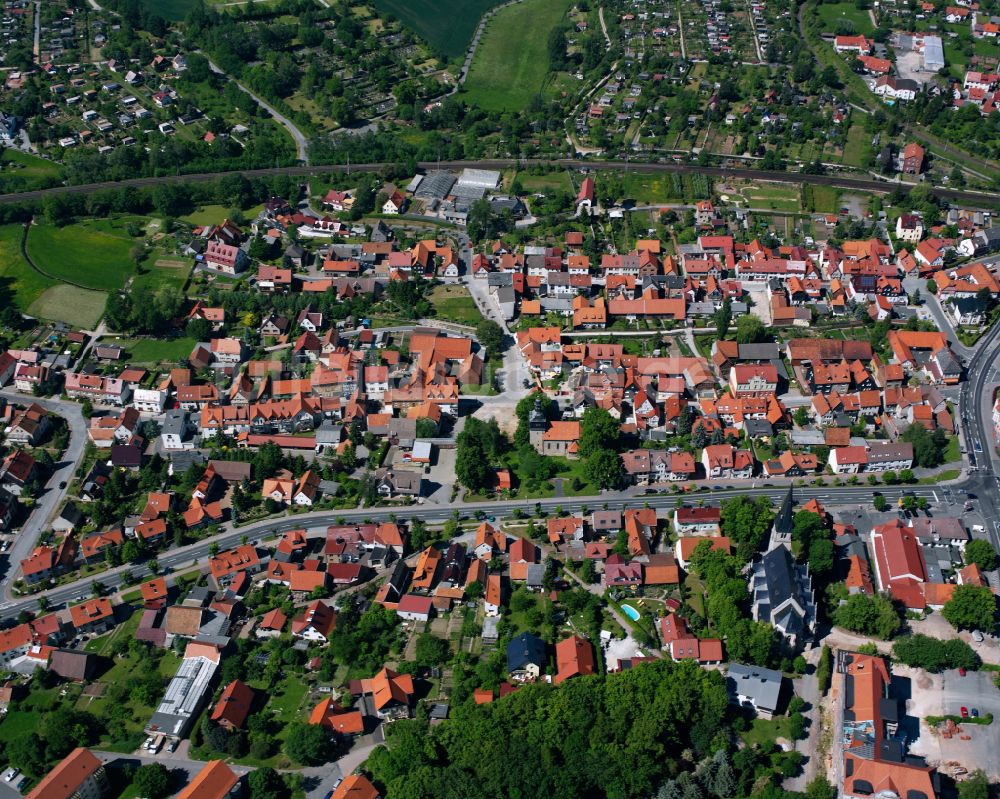 Luftbild Leinefelde - Stadtansicht vom Innenstadtbereich in Leinefelde im Bundesland Thüringen, Deutschland