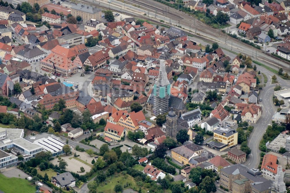 Lichtenfels aus der Vogelperspektive: Stadtansicht vom Innenstadtbereich in Lichtenfels im Bundesland Bayern