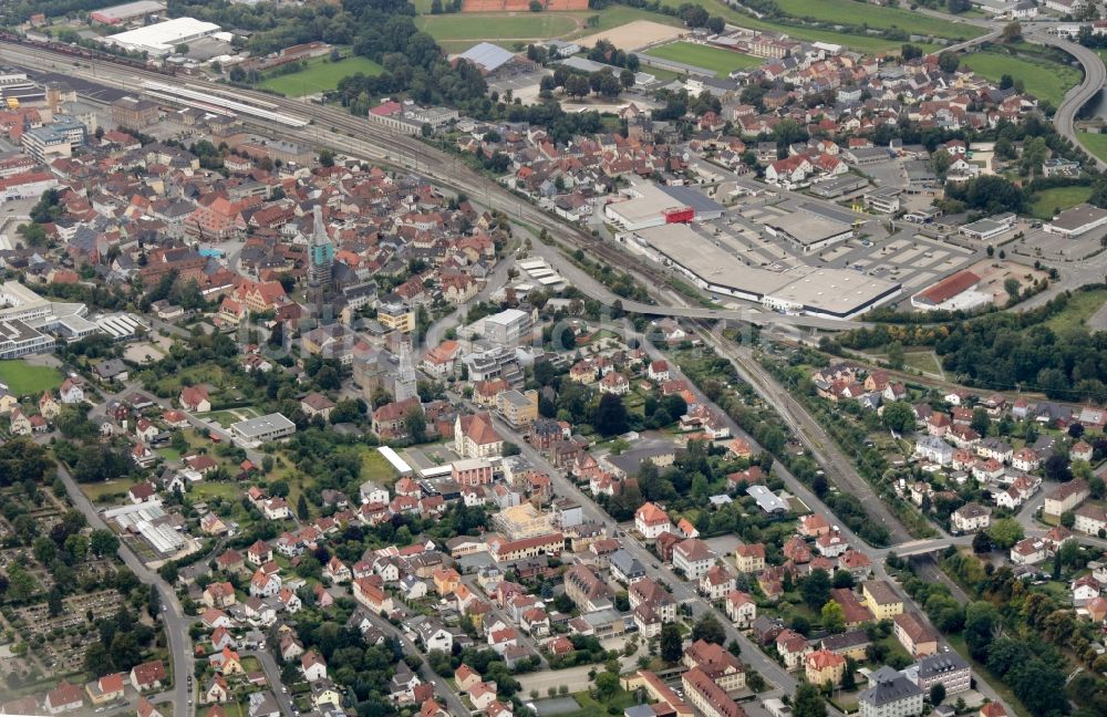 Lichtenfels aus der Vogelperspektive: Stadtansicht vom Innenstadtbereich in Lichtenfels im Bundesland Bayern