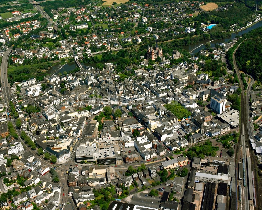 Luftaufnahme Limburg an der Lahn - Stadtansicht vom Innenstadtbereich in Limburg an der Lahn im Bundesland Hessen, Deutschland