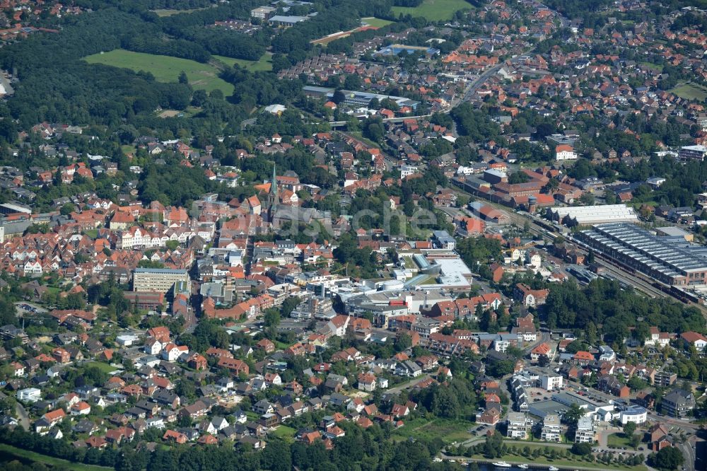 Lingen (Ems) von oben - Stadtansicht vom Innenstadtbereich in Lingen (Ems) im Bundesland Niedersachsen