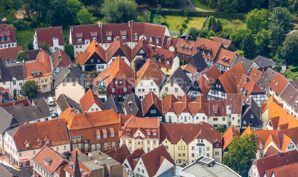 Lünen aus der Vogelperspektive: Stadtansicht vom Innenstadtbereich in Lünen im Bundesland Nordrhein-Westfalen, Deutschland