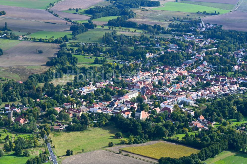 Loburg von oben - Stadtansicht vom Innenstadtbereich in Loburg im Bundesland Sachsen-Anhalt, Deutschland