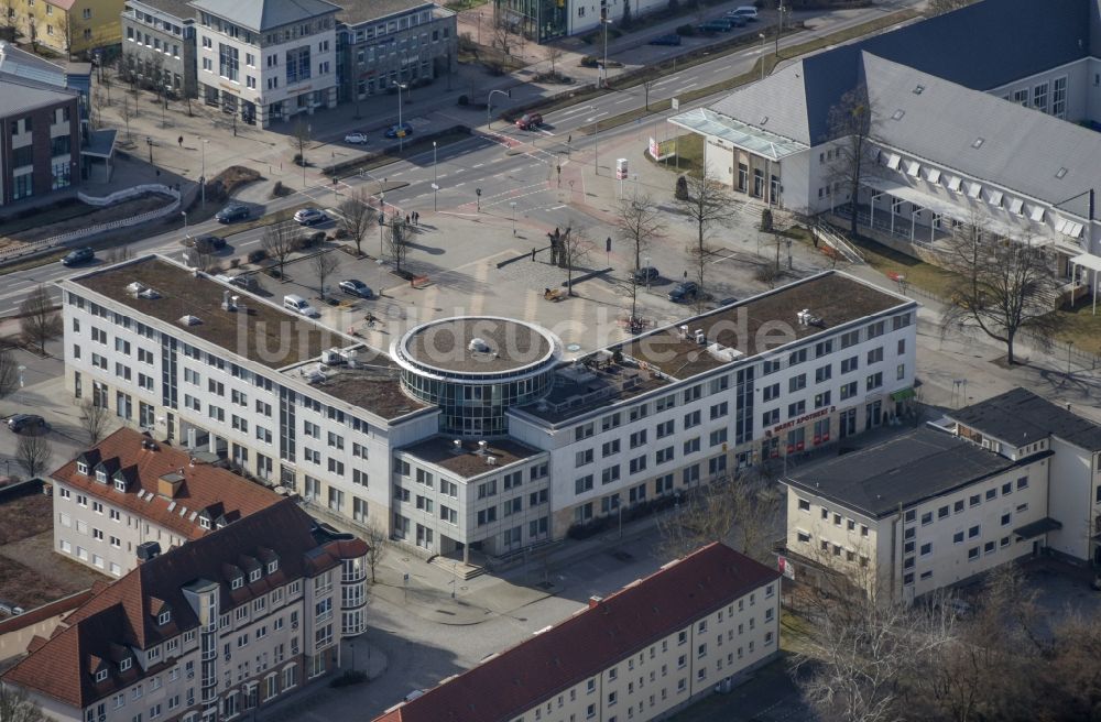 Ludwigsfelde von oben - Stadtansicht vom Innenstadtbereich in Ludwigsfelde im Bundesland Brandenburg