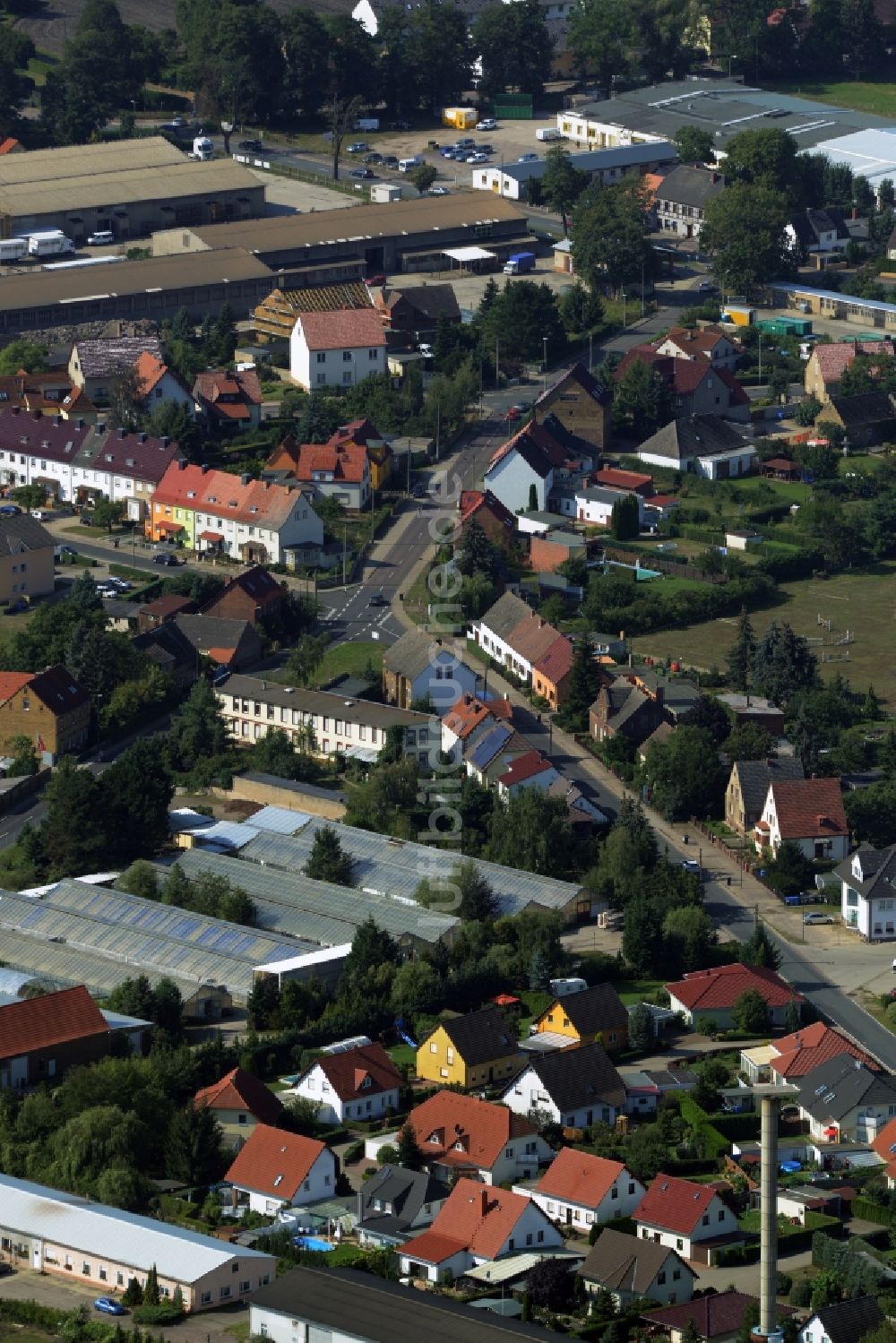 Lutherstadt Wittenberg aus der Vogelperspektive: Stadtansicht vom Innenstadtbereich in Lutherstadt Wittenberg im Bundesland Sachsen-Anhalt