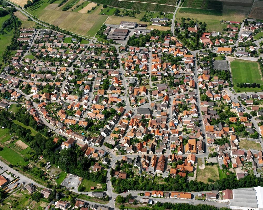 Luftaufnahme Meimsheim - Stadtansicht vom Innenstadtbereich in Meimsheim im Bundesland Baden-Württemberg, Deutschland