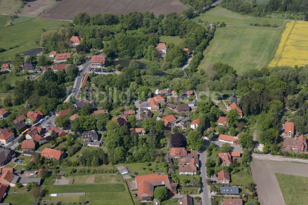 Luftaufnahme Meinersen - Stadtansicht vom Innenstadtbereich in Meinersen im Bundesland Niedersachsen, Deutschland