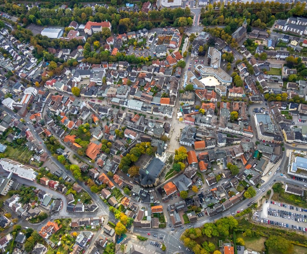 Luftaufnahme Menden Sauerland Stadtansicht Vom Innenstadtbereich In Menden Sauerland Im