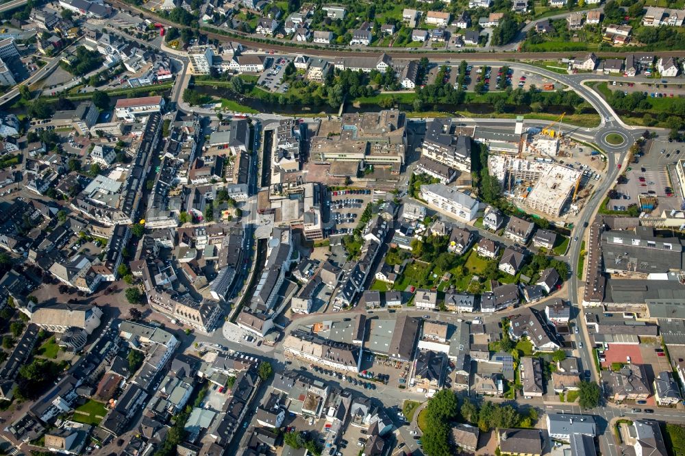 Meschede aus der Vogelperspektive: Stadtansicht vom Innenstadtbereich in Meschede im Bundesland Nordrhein-Westfalen