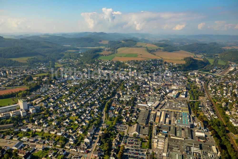 Luftbild Meschede - Stadtansicht vom Innenstadtbereich in Meschede im Bundesland Nordrhein-Westfalen, Deutschland