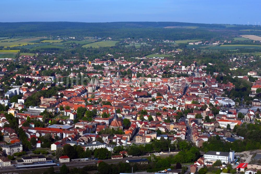 Luftbild Mühlhausen - Stadtansicht vom Innenstadtbereich in Mühlhausen im Bundesland Thüringen, Deutschland