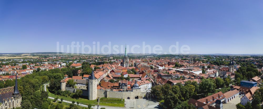 Luftaufnahme Mühlhausen - Stadtansicht vom Innenstadtbereich in Mühlhausen im Bundesland Thüringen, Deutschland