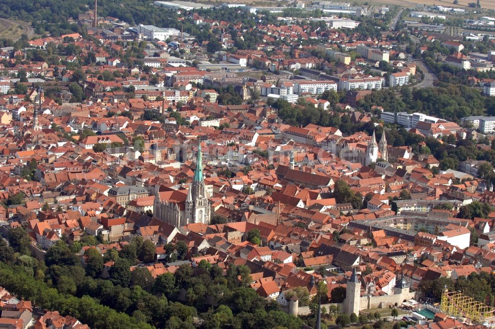 Mühlhausen von oben - Stadtansicht vom Innenstadtbereich in Mühlhausen im Bundesland Thüringen, Deutschland