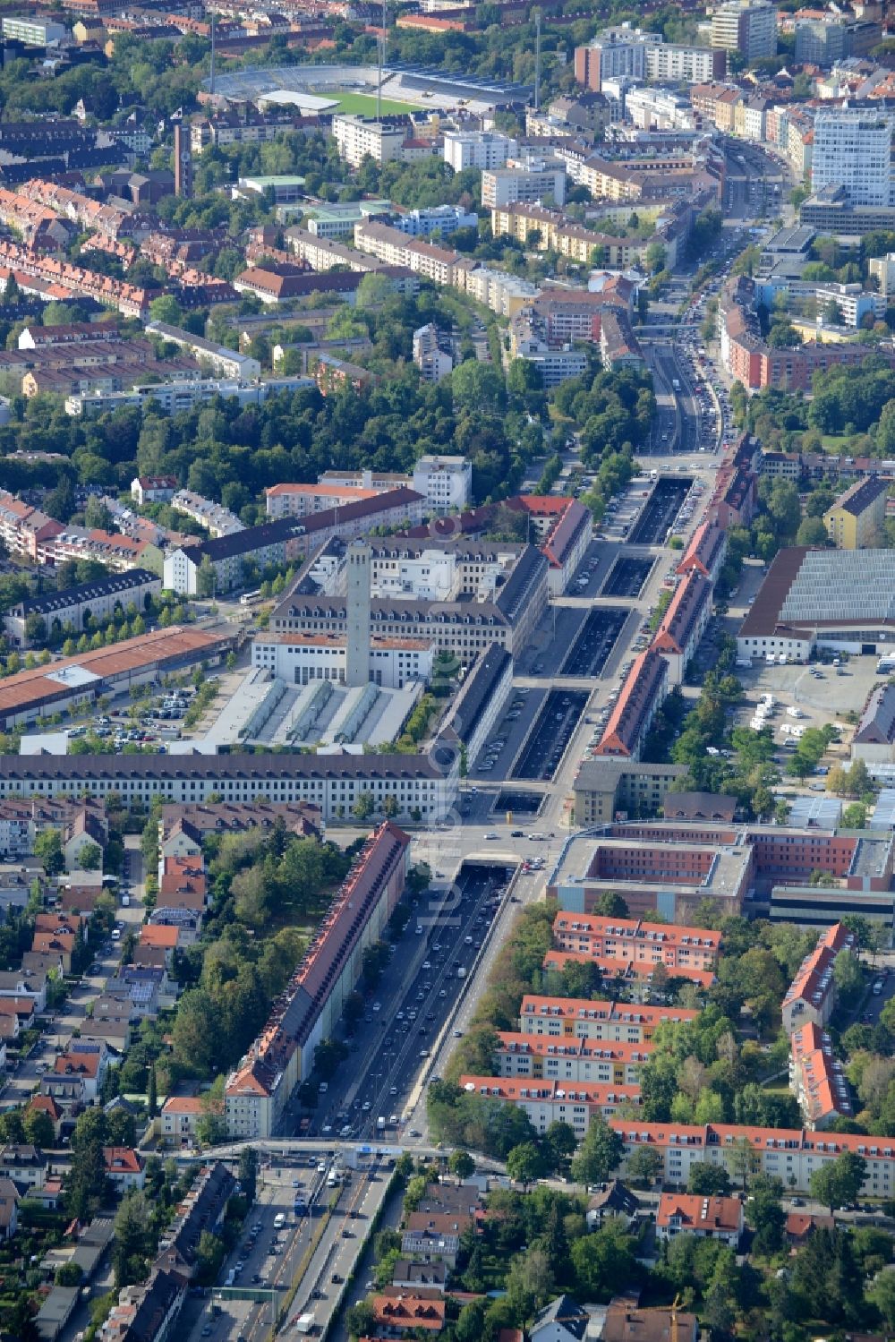 München aus der Vogelperspektive: Stadtansicht vom Innenstadtbereich in München im Bundesland Bayern