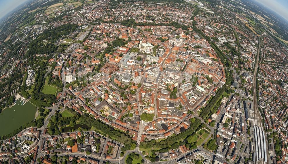 Luftbild Münster - Stadtansicht vom Innenstadtbereich Münster im Bundesland Nordrhein-Westfalen