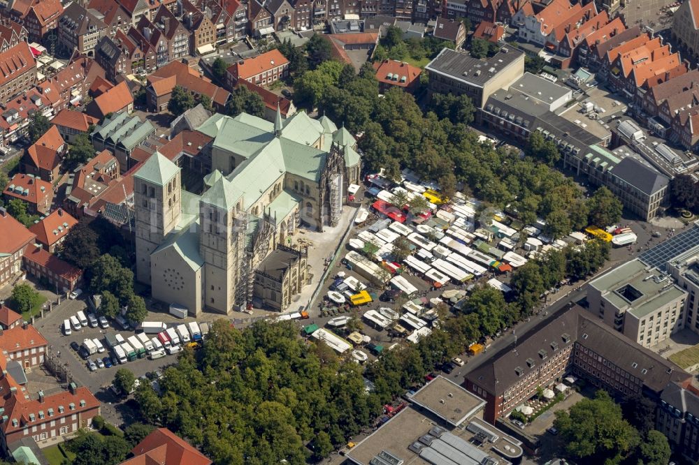 Luftaufnahme Münster - Stadtansicht vom Innenstadtbereich Münster im Bundesland Nordrhein-Westfalen