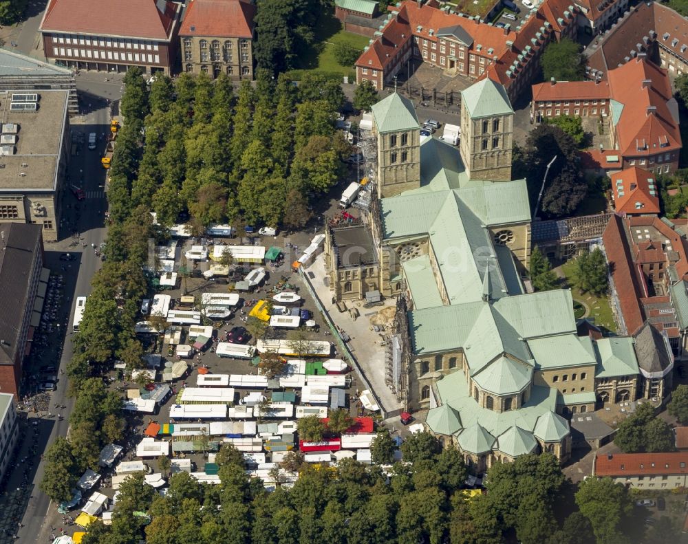 Luftaufnahme Münster - Stadtansicht vom Innenstadtbereich Münster im Bundesland Nordrhein-Westfalen