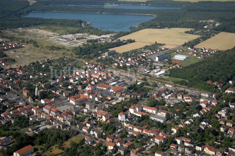 Naunhof von oben - Stadtansicht vom Innenstadtbereich in Naunhof im Bundesland Sachsen, Deutschland