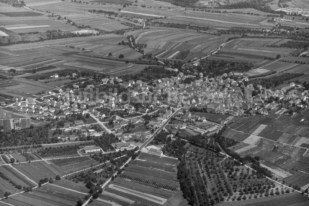 Luftaufnahme Neckarwestheim - Stadtansicht vom Innenstadtbereich in Neckarwestheim im Bundesland Baden-Württemberg, Deutschland