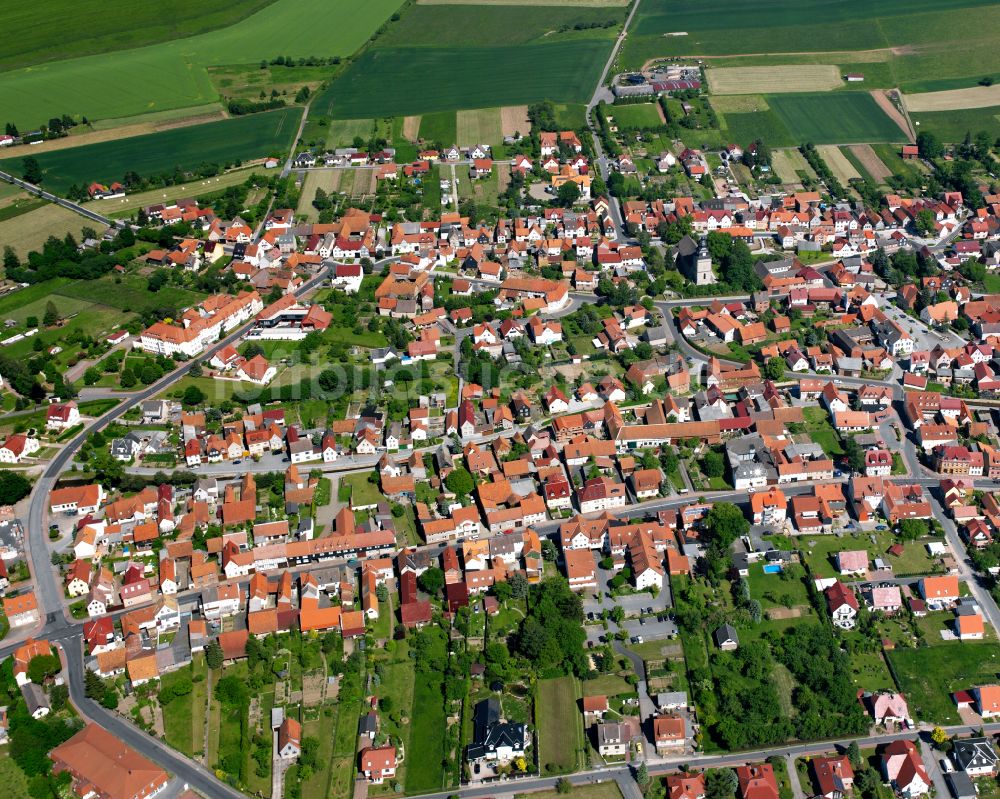 Luftbild Niederorschel - Stadtansicht vom Innenstadtbereich in Niederorschel im Bundesland Thüringen, Deutschland