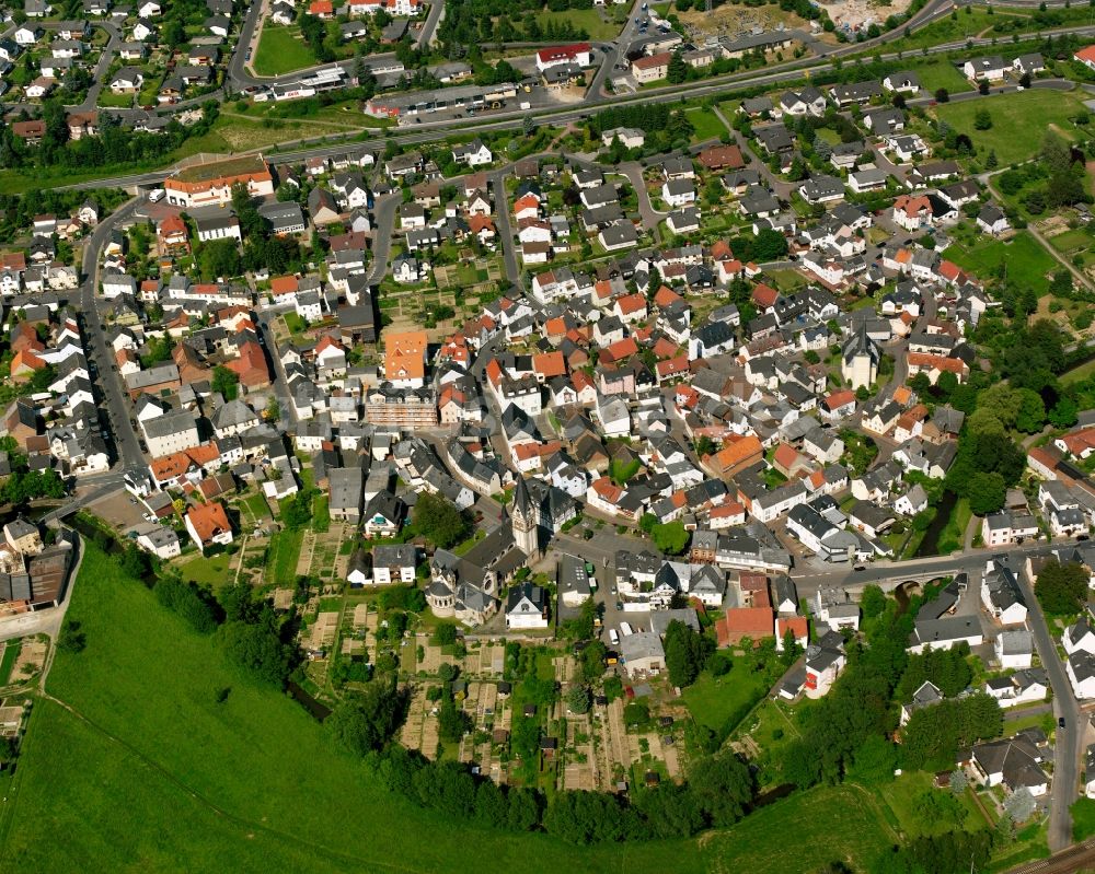 Niederselters von oben - Stadtansicht vom Innenstadtbereich in Niederselters im Bundesland Hessen, Deutschland