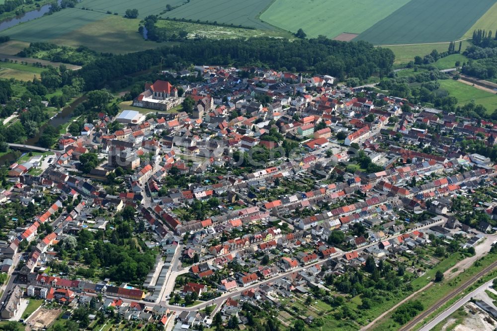 Luftbild Nienburg (Saale) - Stadtansicht vom Innenstadtbereich in Nienburg (Saale) im Bundesland Sachsen-Anhalt