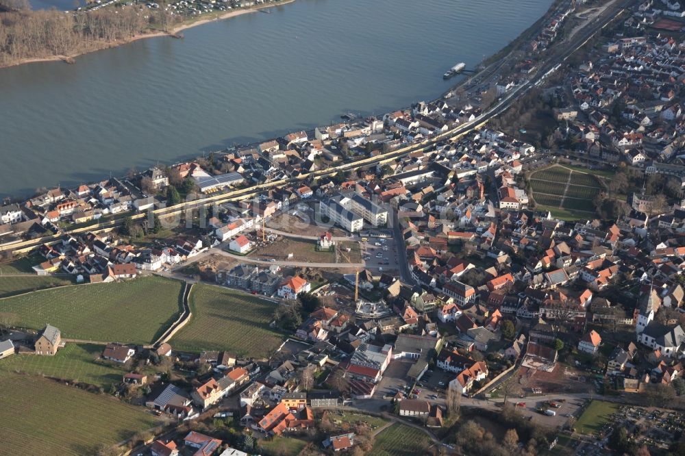 Luftbild Nierstein - Stadtansicht vom Innenstadtbereich in Nierstein im Bundesland Rheinland-Pfalz