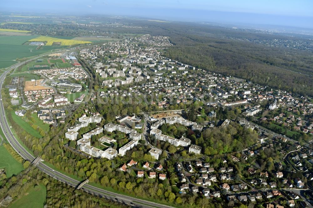 Noisy-le-Roi von oben - Stadtansicht vom Innenstadtbereich in Noisy-le-Roi in Ile-de-France, Frankreich